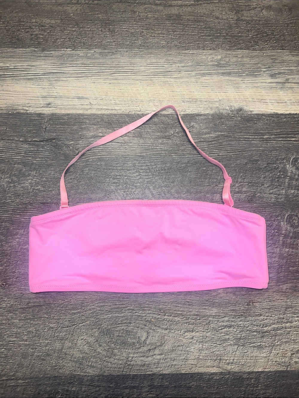 SKIMS Pink Bandeau Bikini Swim Top Halter Women’s Size Medium M